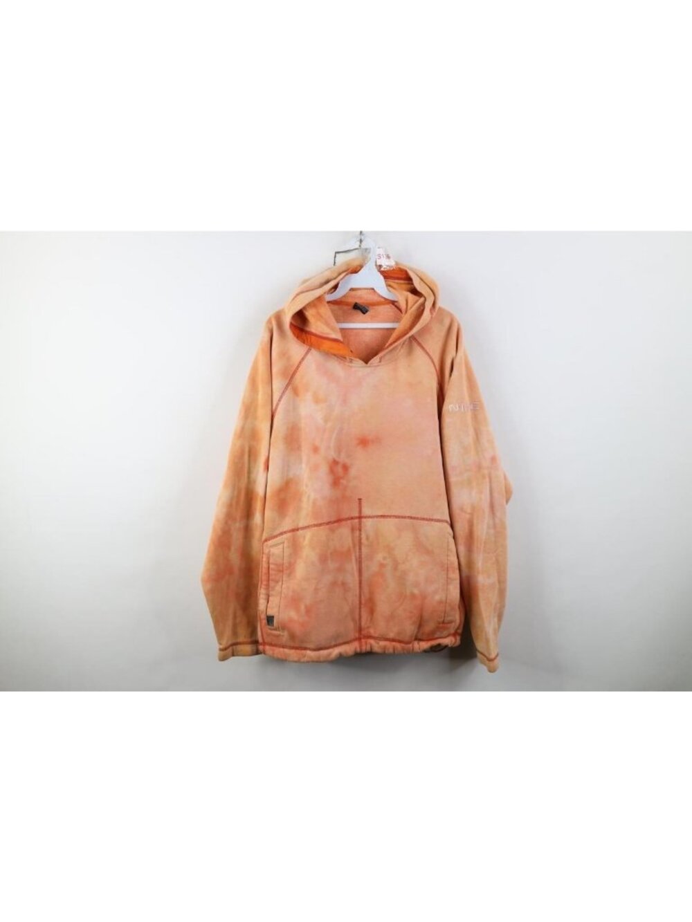 Vintage Y2K Nike Mens Large Acid Wash Travis Scott Mini Swoosh Hoodie Sweatshirt
